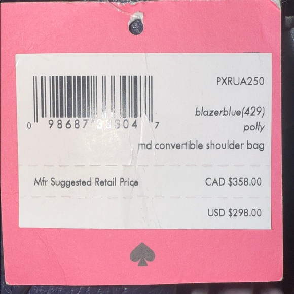 kate spade ♠️ Polly Medium Convertible Shoulder Bag in Blazer Blue NWT - Picture 6 of 6